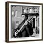 Folk Singer Woody Guthrie in Nyc-null-Framed Premium Photographic Print