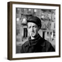 Folk Singer Woody Guthrie in Nyc-null-Framed Premium Photographic Print