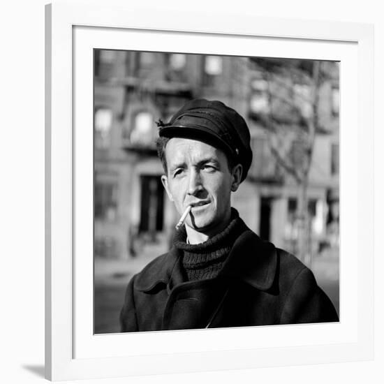 Folk Singer Woody Guthrie in Nyc-null-Framed Premium Photographic Print