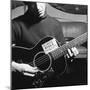 Folk Singer Woody Guthrie Playing Guitar with Sign on It Reading This Machine Kills Fascists-Eric Schaal-Mounted Premium Photographic Print