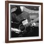 Folk Singer Woody Guthrie Playing Guitar with Sign on It Reading This Machine Kills Fascists-Eric Schaal-Framed Premium Photographic Print