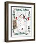 Folk Snowman Forest II-Jennifer Parker-Framed Art Print