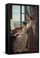 Folk Song-Silvestro Lega-Framed Stretched Canvas