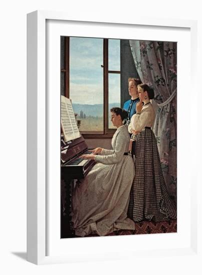 Folk Song-Silvestro Lega-Framed Art Print