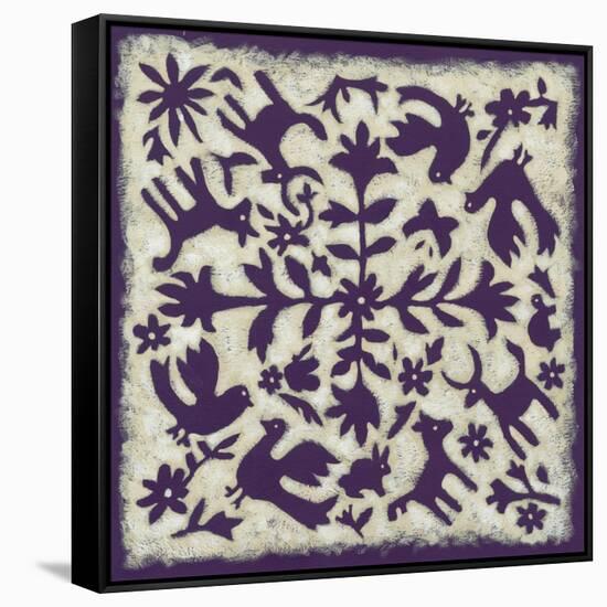 Folk Story in Purple-Chariklia Zarris-Framed Stretched Canvas