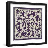 Folk Story in Purple-Chariklia Zarris-Framed Art Print