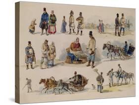 Folk Types of Russia, 1845-Karl Ivanovich Kolmann-Stretched Canvas