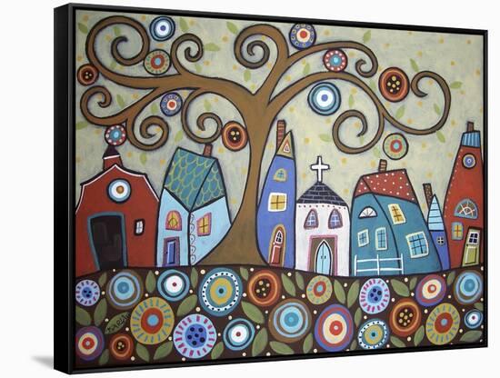 Folk Village-Karla Gerard-Framed Stretched Canvas