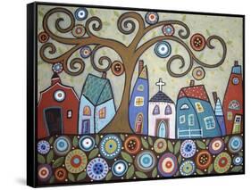 Folk Village-Karla Gerard-Framed Stretched Canvas