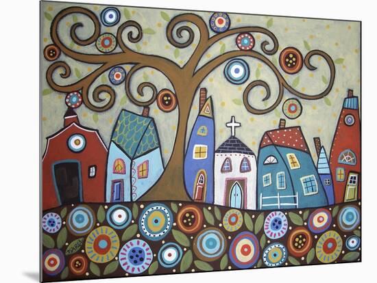 Folk Village-Karla Gerard-Mounted Premium Giclee Print