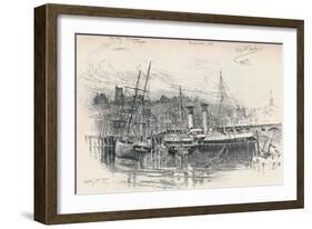 Folkestone Harbour, 1896, (1898)-Edward William Charlton-Framed Giclee Print