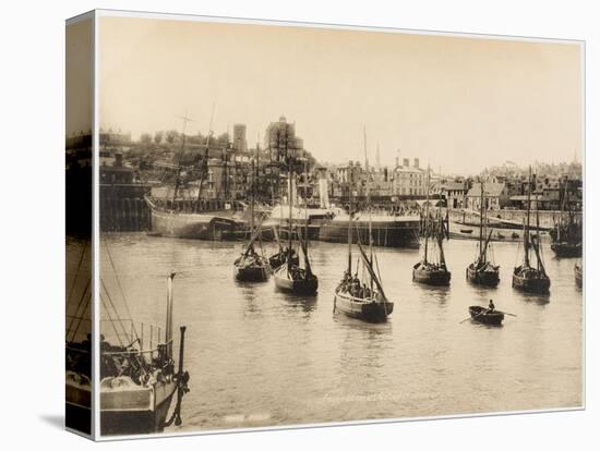 Folkestone, Kent: the Outer Harbour-null-Stretched Canvas