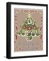 Folklore Christmas Tree Card-Cyndi Lou-Framed Art Print