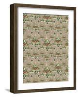 Folklore Christmas Tree Pattern-Cyndi Lou-Framed Giclee Print