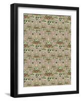 Folklore Christmas Tree Pattern-Cyndi Lou-Framed Giclee Print