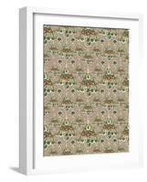 Folklore Christmas Tree Pattern-Cyndi Lou-Framed Giclee Print