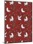Folklore Mistletoe Doves Repeat-Cyndi Lou-Mounted Giclee Print