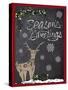 Folklore Reindeer Snowflakes-Cyndi Lou-Stretched Canvas