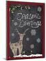 Folklore Reindeer Snowflakes-Cyndi Lou-Mounted Giclee Print