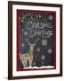 Folklore Reindeer Snowflakes-Cyndi Lou-Framed Giclee Print