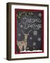 Folklore Reindeer Snowflakes-Cyndi Lou-Framed Giclee Print