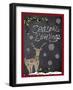 Folklore Reindeer Snowflakes-Cyndi Lou-Framed Giclee Print