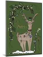 Folklore Reindeer-Cyndi Lou-Mounted Giclee Print