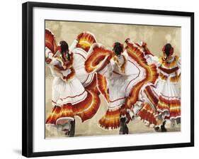 Folkloric Latin Dancers-Mark Chandon-Framed Giclee Print