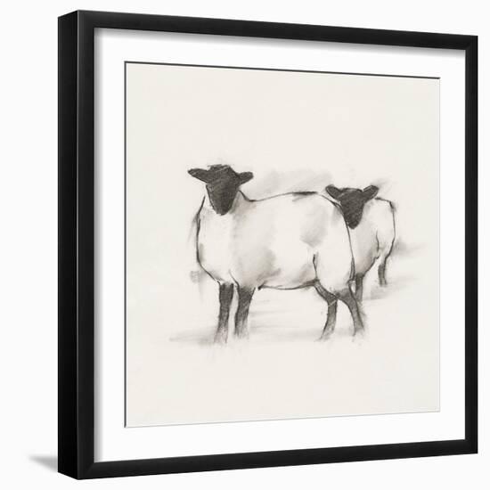 Folksie sheep I-Ethan Harper-Framed Art Print