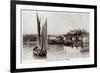 Folkstone Harbour in 1909-null-Framed Art Print