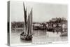 Folkstone Harbour in 1909-null-Stretched Canvas