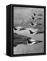 Folland Gnat Was Introduced to the Press at the RAF Valley Station-null-Framed Stretched Canvas