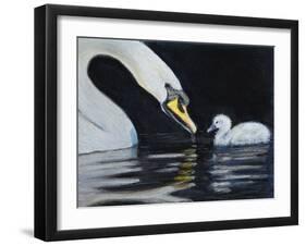 Follow Mummy,  pastel-Margo Starkey-Framed Giclee Print