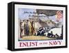 Follow the Boys in Blue for Home and Country, Enlist in the Navy Poster-George Hand Wright-Framed Stretched Canvas