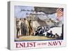 Follow the Boys in Blue for Home and Country, Enlist in the Navy Poster-George Hand Wright-Stretched Canvas