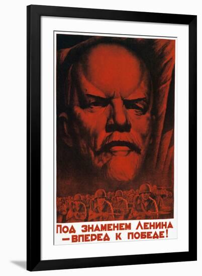 Follow the Flag of Lenin to Victory, 1941-null-Framed Giclee Print