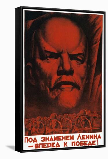 Follow the Flag of Lenin to Victory, 1941-null-Framed Stretched Canvas