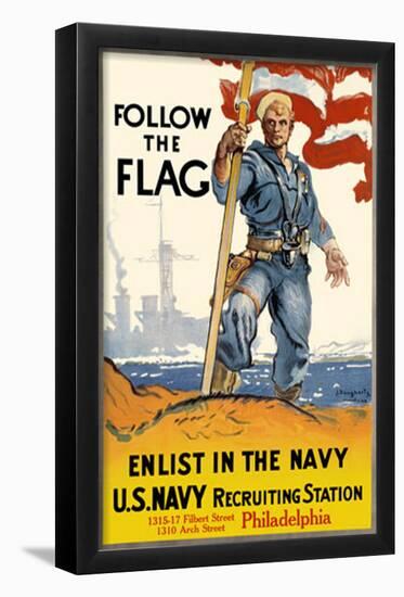 Follow The Flag-null-Framed Poster