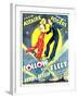 Follow The Fleet, Ginger Rogers, Fred Astaire on window card, 1936-null-Framed Art Print