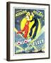 Follow The Fleet, Ginger Rogers, Fred Astaire on window card, 1936-null-Framed Art Print