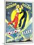 Follow The Fleet, Ginger Rogers, Fred Astaire on window card, 1936-null-Mounted Art Print