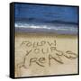 Follow Your Dreams in the Sand-Kimberly Glover-Framed Stretched Canvas