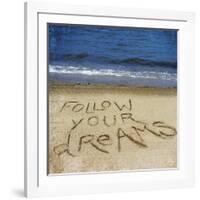 Follow Your Dreams in the Sand-Kimberly Glover-Framed Photographic Print