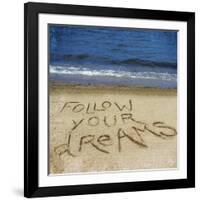 Follow Your Dreams in the Sand-Kimberly Glover-Framed Photographic Print