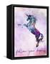 Follow your Dreams Unicorn 3-Kimberly Allen-Framed Stretched Canvas