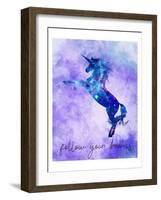 Follow your Dreams Unicorn Purple-Kimberly Allen-Framed Art Print