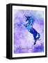 Follow your Dreams Unicorn Purple-Kimberly Allen-Framed Stretched Canvas