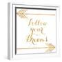 Follow Your Dreams with Arrows-Elizabeth Medley-Framed Art Print