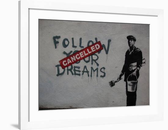 Follow your dreams-Banksy-Framed Giclee Print