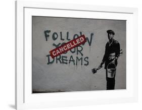 Follow your dreams-Banksy-Framed Giclee Print